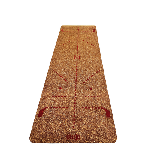 Earth Red Alignment Uurja Cork Yoga Mat for All Practitioners